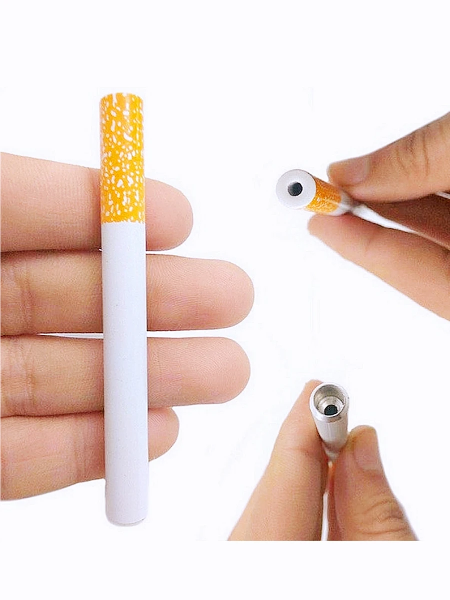 Tobacco Pipe 4Pcs Cigarette Shape Metal Aluminum Smoking Accessory For Gifts