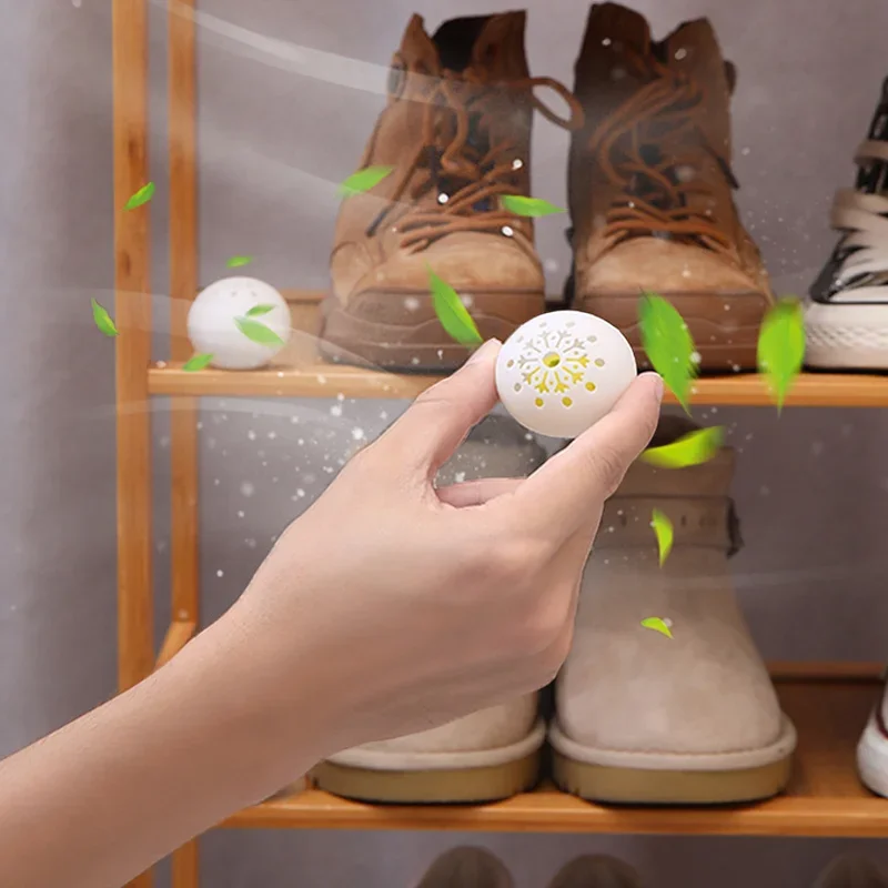 Shoes Freshener Balls 2/4/6/10PCS Deodorizing Balls Tea Fragrance Home Essential Foot Care Footwear Scent Shoe Closet Fresh Ball shoe deodorizer shoe deodorant balls