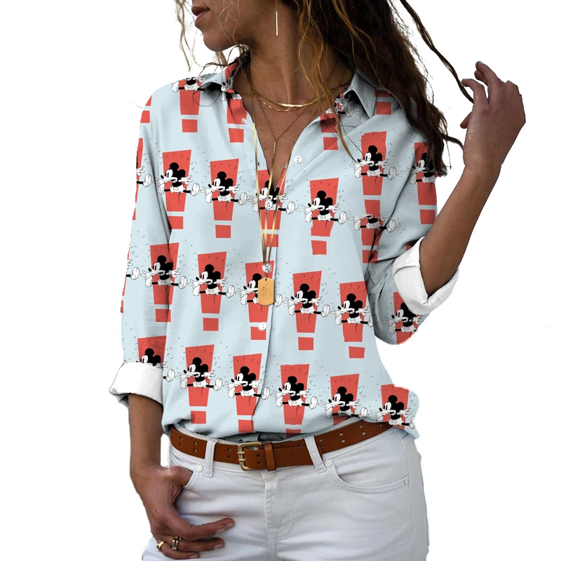 

Женская приталенная рубашка с длинным рукавом, с 3D принтом, на пуговицах