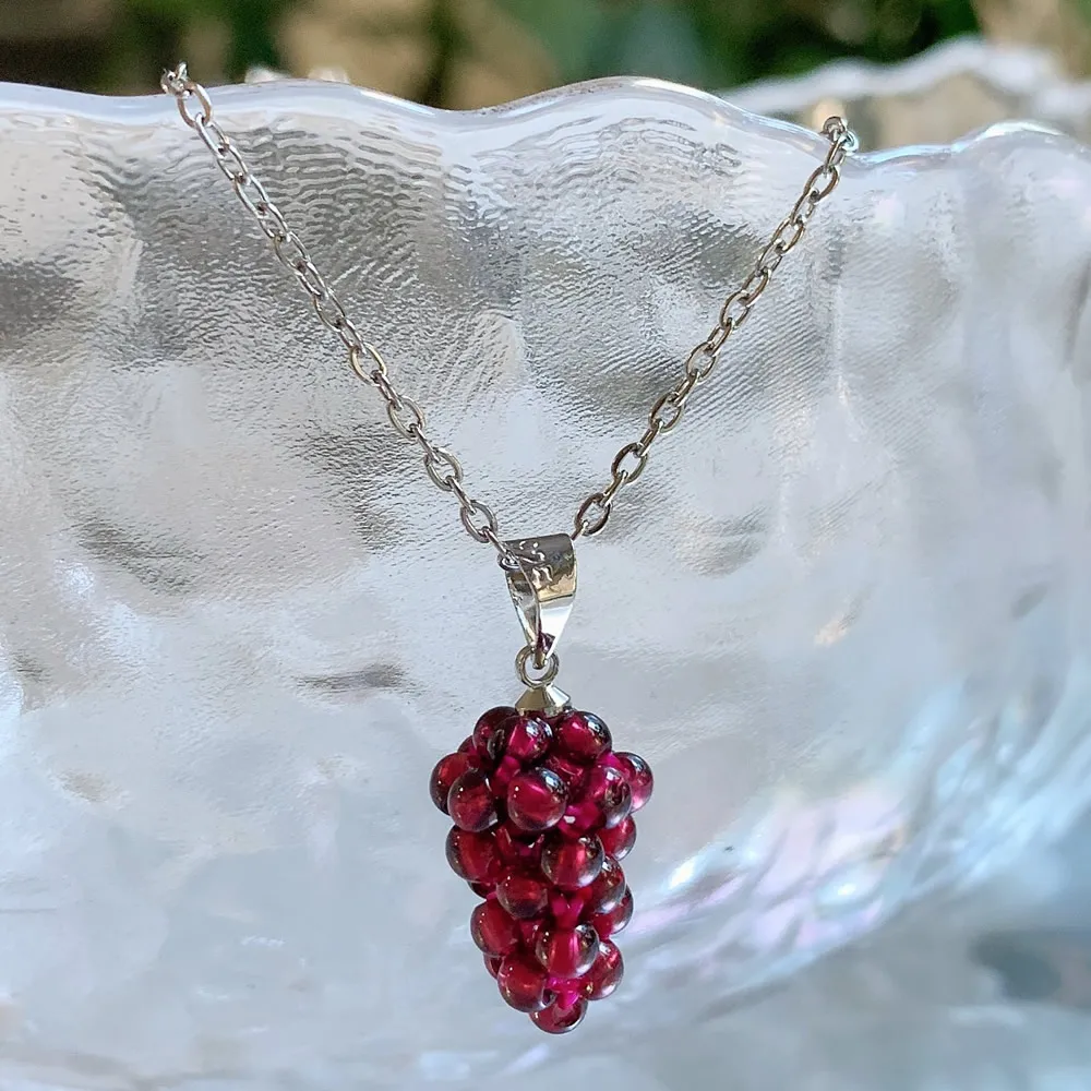 Heart Shaped Garnet Gold Necklace | Little Sky Stone | Wolf & Badger