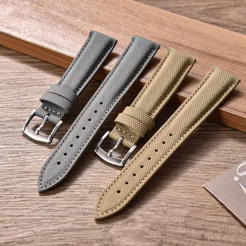 New Coated Sailcloth Strap 18/19/20/22mm Sport Fabric Waterproof WristBand Universal Accessories For Smart Watch Huawei/Samsung