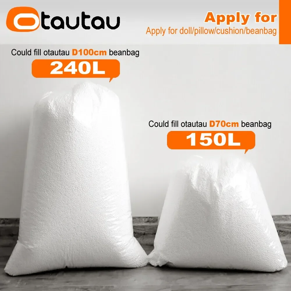 Bean Bag Filler OTAUTAU 240L EPS Ball Filler for 3ft Beanbag Pouf 3-5mm Polyester Pillow Cushion Bean Bag Chair Snow Scene TL001