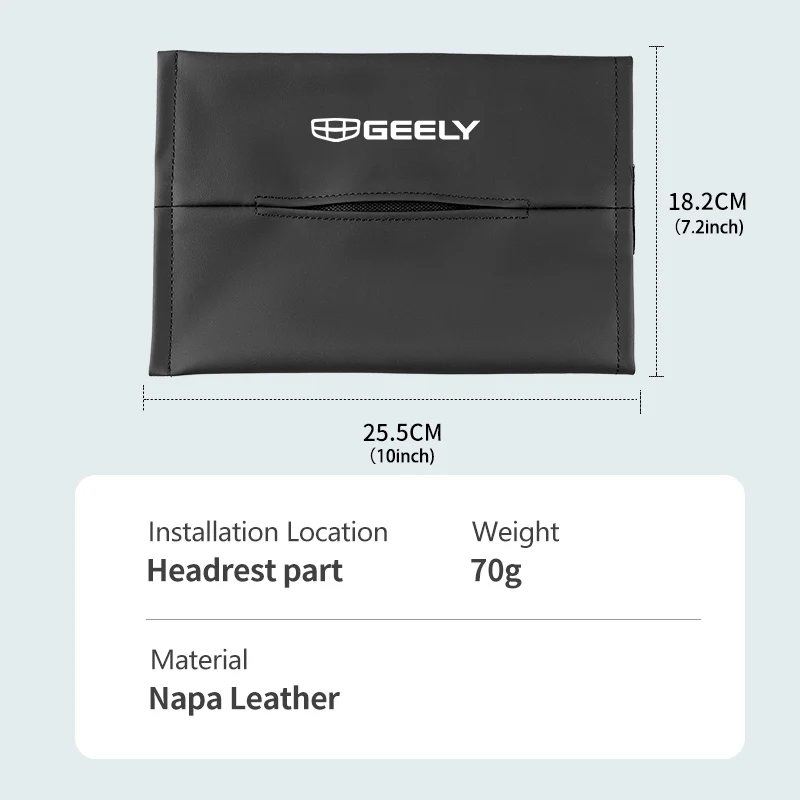 자동차 종이 타월 상자 Sun Visor Geely Atlas pro Tugella Emgrand ec7 Coolray Geometry c gc9 용 티슈 보관 상자