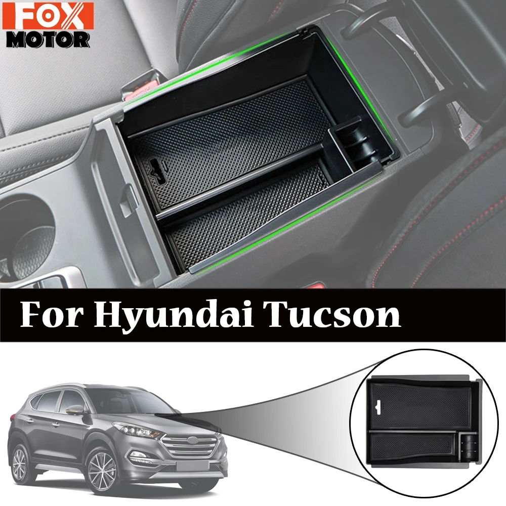 Vassoio Bracciolo Per Auto EMSea Per Hyundai Tucson NX4 2021-2022 | Organizzatore Con 3 Tappetini In Gomma | Stile A