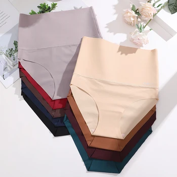 FINETOO Seamless High Waist Panties Women's Abdomen Hip Lift Briefs Body Shaping Lingerie Pants Plus Size Breathable Underwear