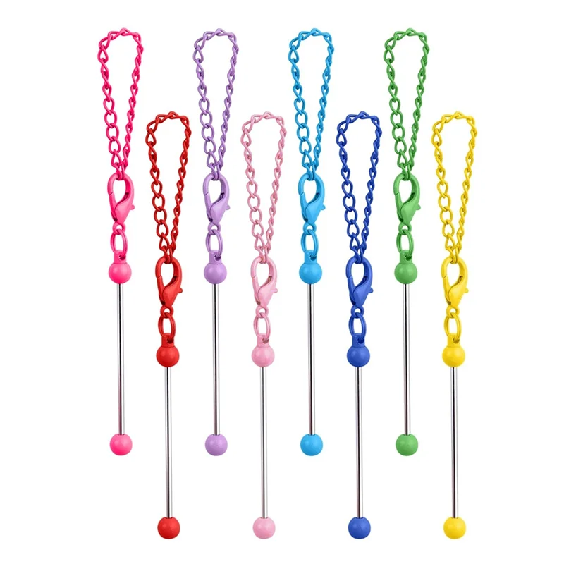 Hot Selling-Beaded Cup Charms Metal Cup Chain Decoration Beaded Cups Accessories For Cup,Beaded Charms Metal Chain Decor