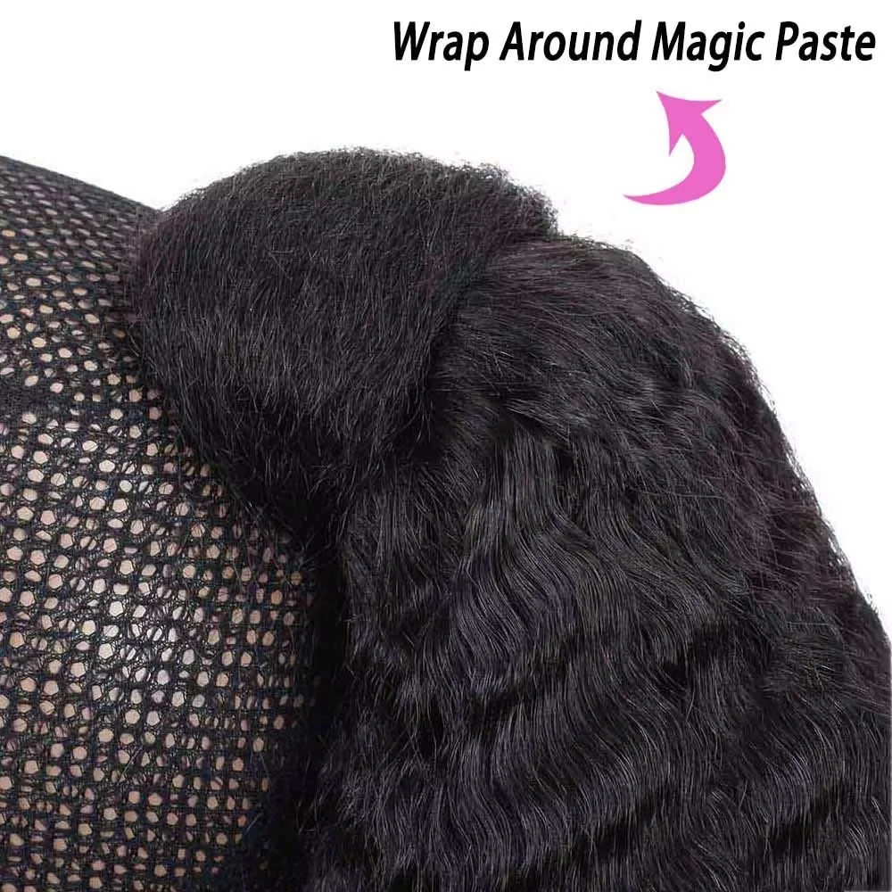 곱슬머리 드로스트링 포니테일 인모 더블 드로우 스트링 포니테일 붙임머리 흑인 여성용 자연색상