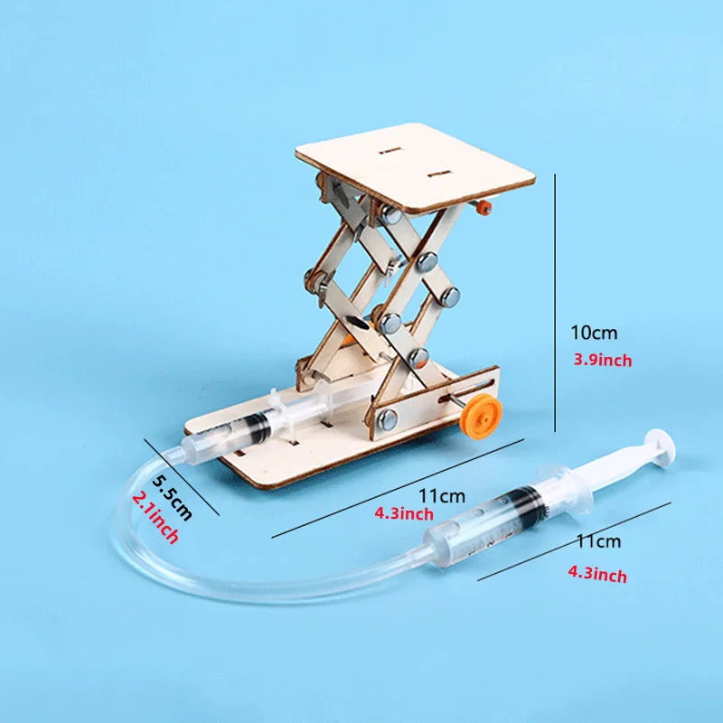 1 PCS DIY Hydraulic Experiment Lift Kids Scientific Toys Puzzle STEM Technology Physics Teaching Aids Science Educational Kit - Image 3