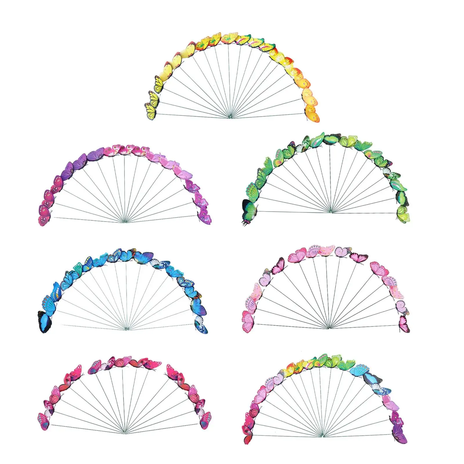 24Pcs Butterfly Garden Stakes Butterfly Decorations Outdoor Art Outside Planter Decorative Lawn Ornaments for Porch Plant Pot