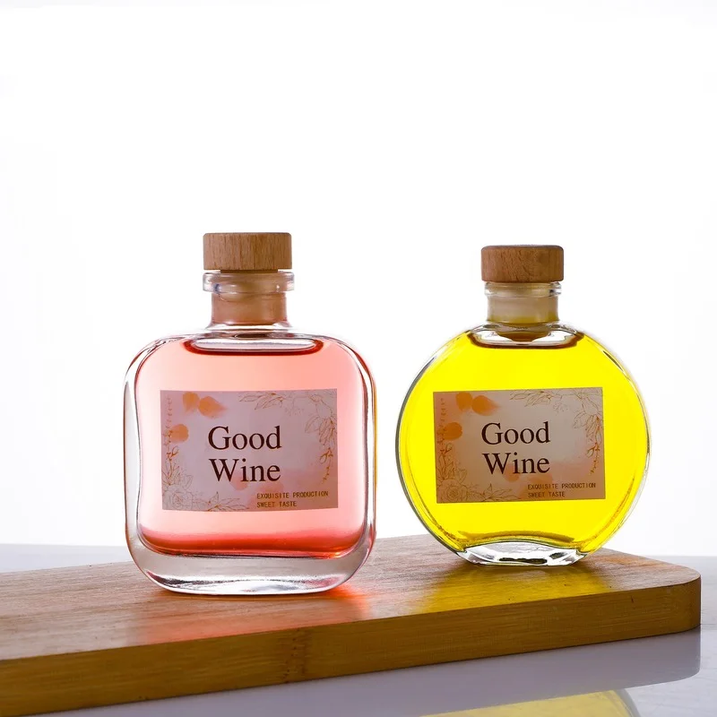 100ml Liquor Bottle Sealed Wooden Cover Goodlooking Small Wine Bottle