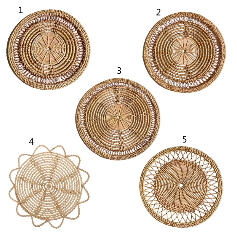 

Nordic Wall Hanging Baskets Wall Basket Decor Hollow Bamboo Woven Rattan Multi functional and Stylish Handcrafts Dropship