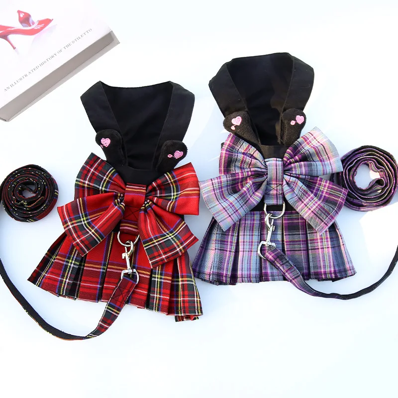Guinzaglio Per Cani Traspirante Stereo Pink Flower Harness Pet Cat Dog Guinzaglio Set Puppy Vest Harness Guinzagli Per Chihuahua Yorkshire Terrier
