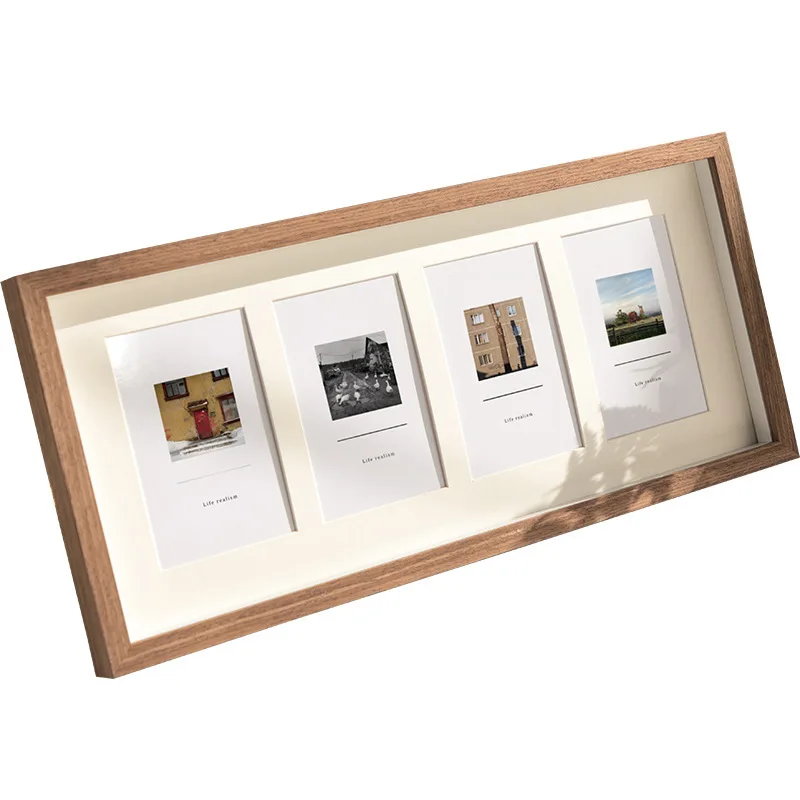 

87123 Wood three-dimensional hollow picture frame cardboard triple swing table 6 "8" porous wedding dress