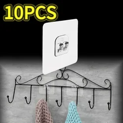 Adhesive Shower Caddy Hook and Soap Holder for Bathroom and Kitchen Storage (10pcs 6x6cm)