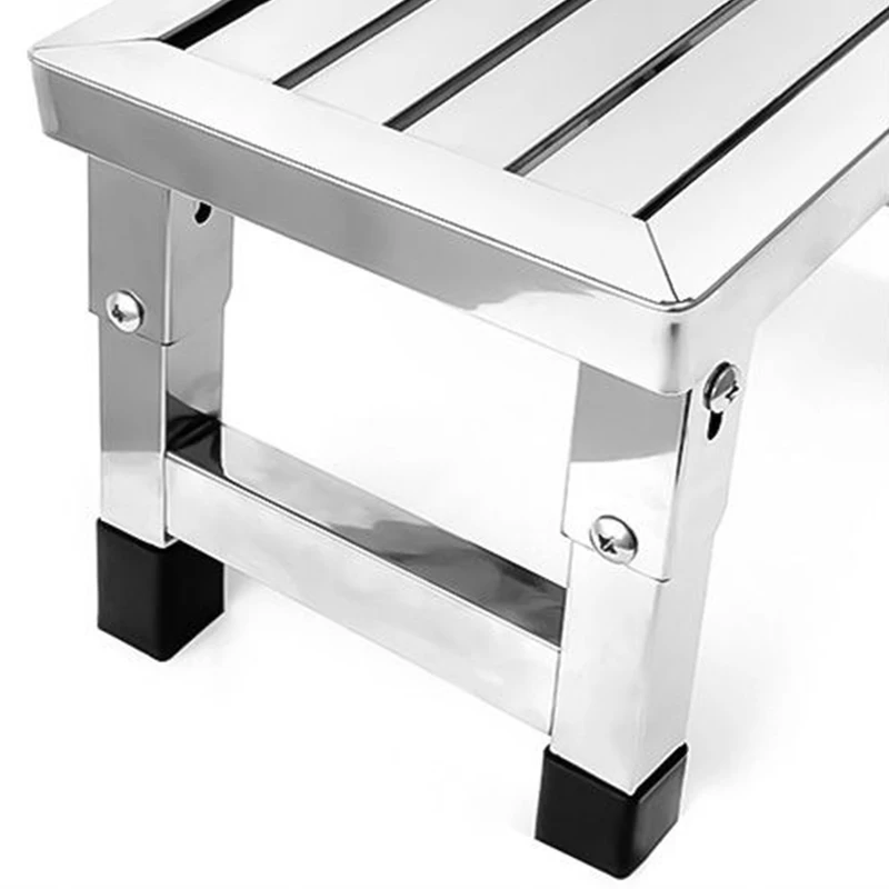 Metal Stools Modern Folding Bench Multifunctional Ottomans Rectangular Footstool Bathroom Decorative Small Furniture for Home