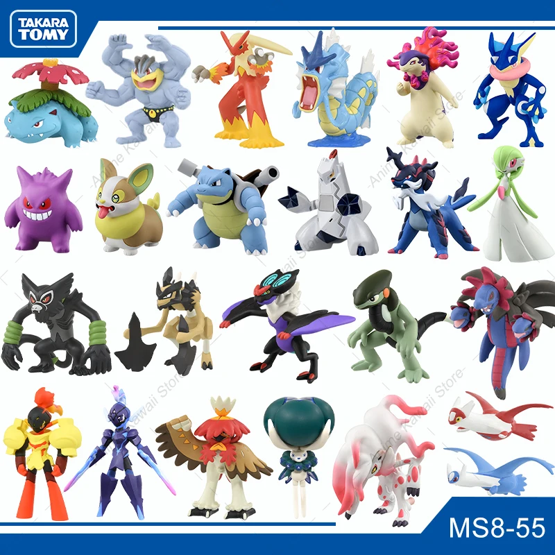 

TOMY Pokemon Anime Figures Greninja Bulbasaur Squirtle Zoroark Gyarados Gengar Armarouge Ceruledge Collection Model Toys Gift