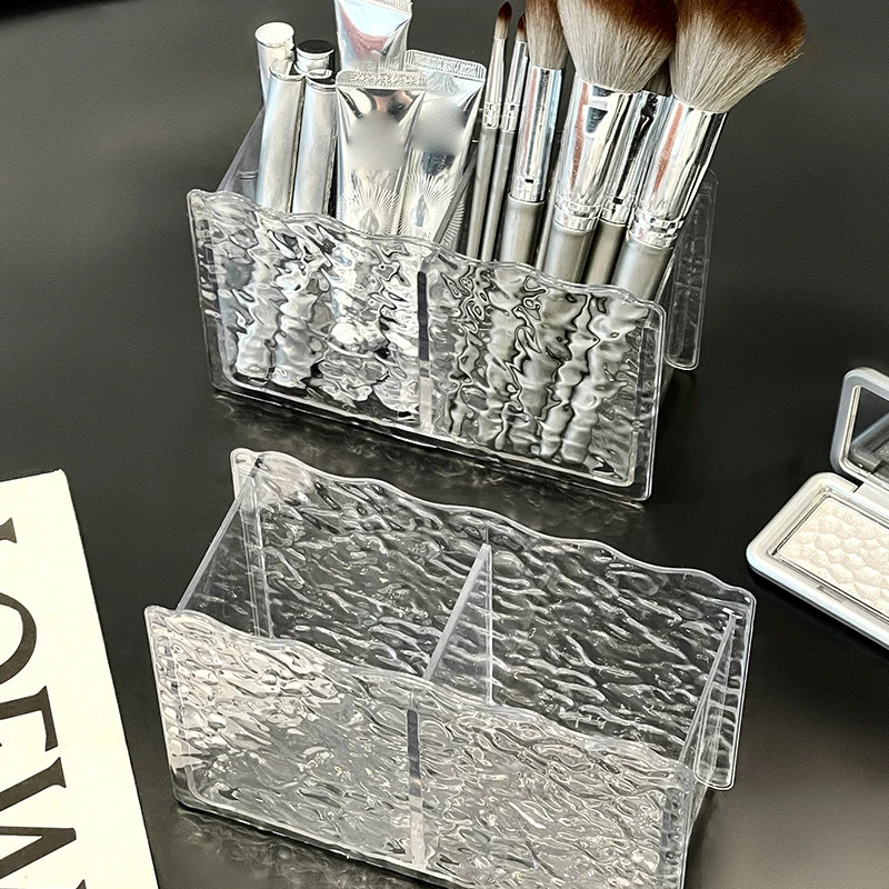 1Pcs Bathroom Storage Display Stand Acrylic Cosmetic Storage Box Makeup Brush Holder Organizer Lipstick Eyebrow Pencil Case 3