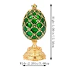 QIFU Russia Red Blue Green Faberge Egg and Miniature Castle in Crafts for Home Decor Gift 3