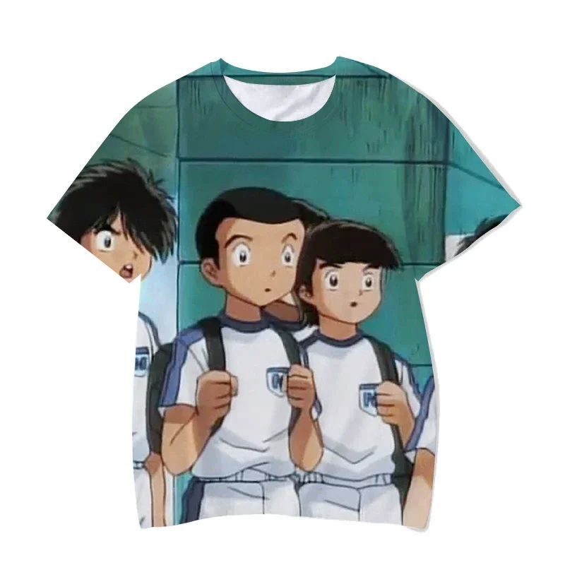 T-Shirts Anime Cartoons Captain Tsubasa 3D Print Streetwear Boy Girl Casual Fashion Oversized O-Neck TShirt Kids Tees Clothes 6