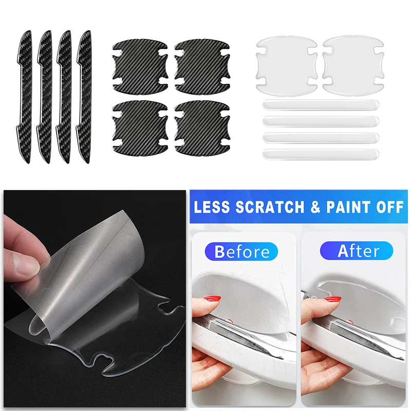 

Car Door Handle Bowl Sticker Scratch Protective Invisible Transparent Silicon Rearview Mirror Anti-collision Protection Strip