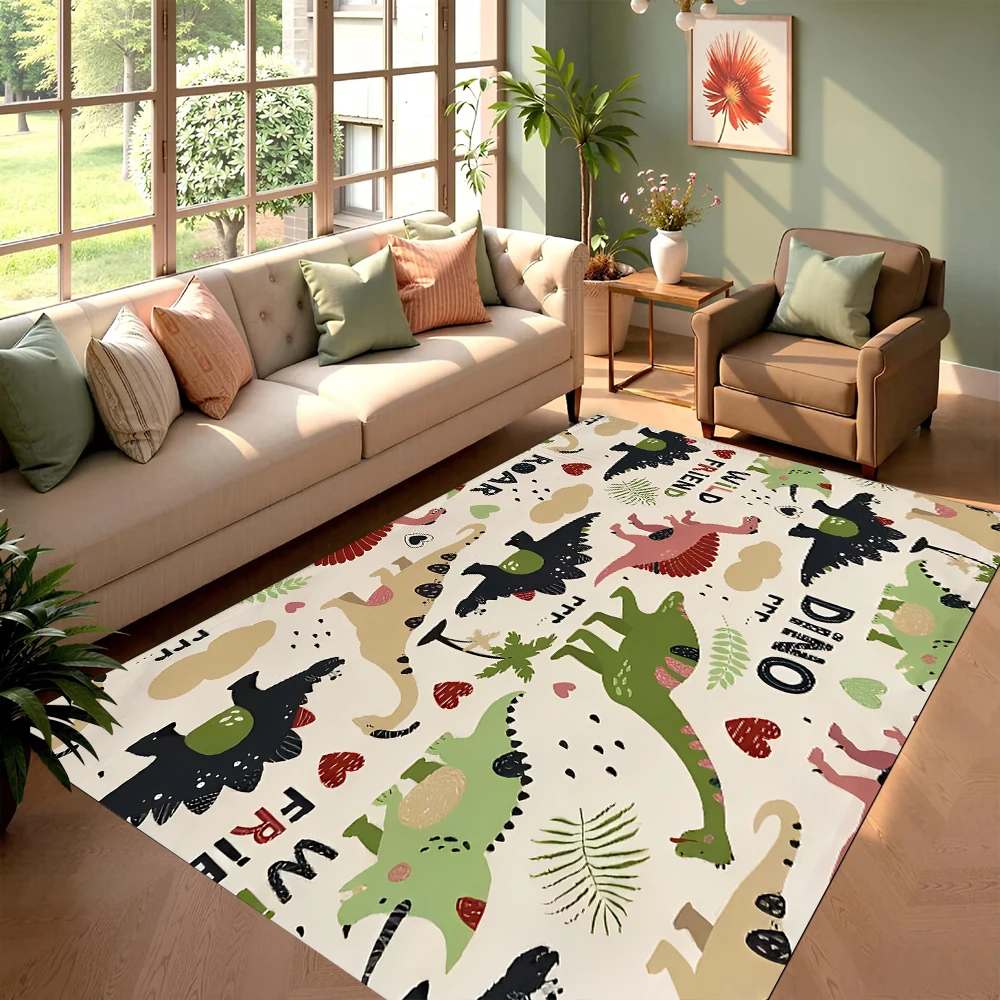 Kids Play Area Rugs Colorful Dinosaur Pattern Rug Kids’ Favorite ...