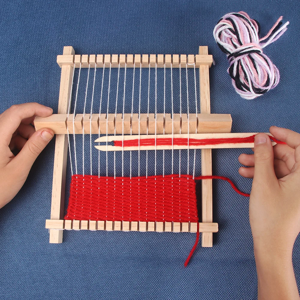 Fai da te Mini telaio materiale pacchetto lana macchina per maglieria  giocattoli creativi per bambini regali fatti a mano strumenti per maglieria  di legno