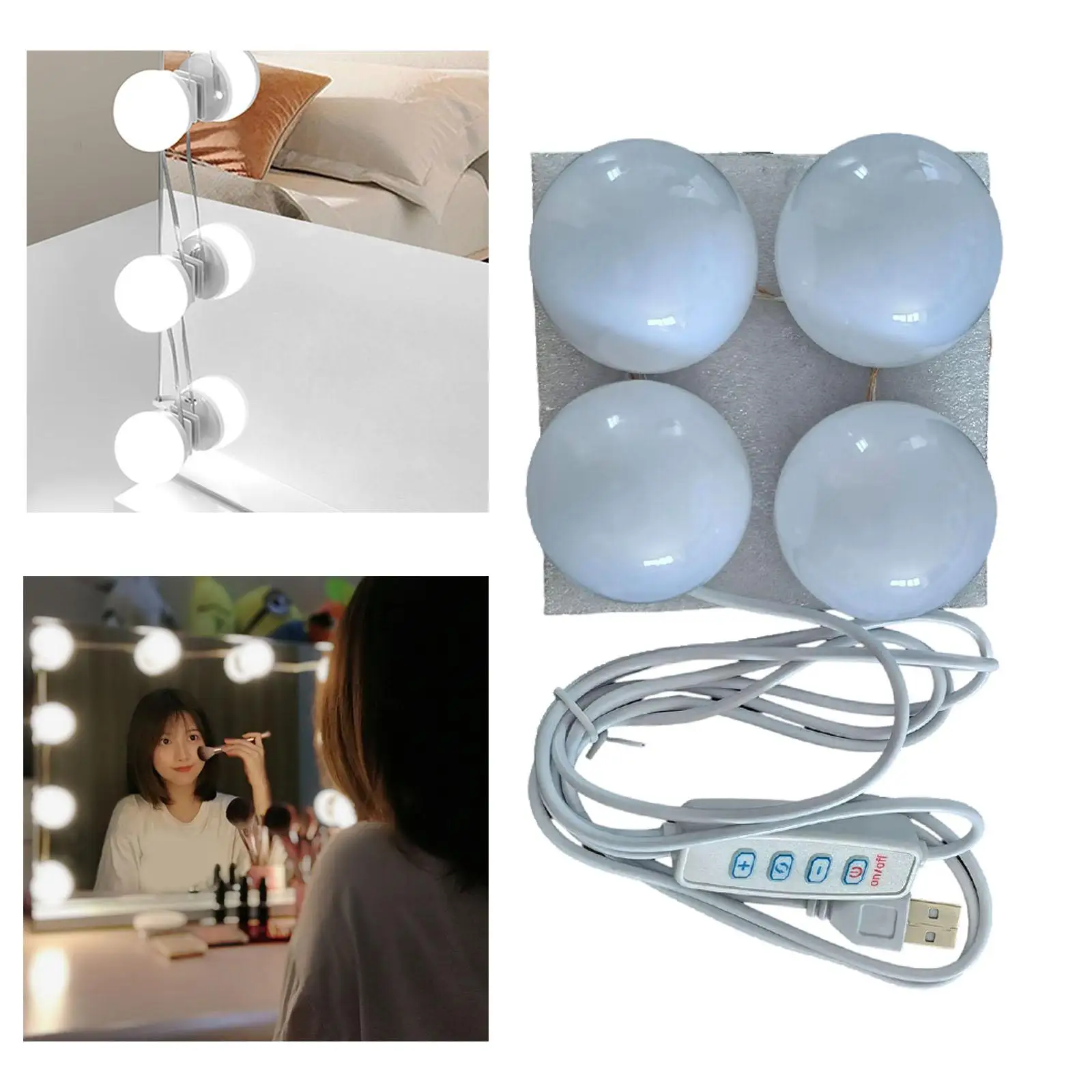 

Vanity Bulbs Modern Makeup Mirror Removable for Vanity Stick Restroom Decor Women Gift