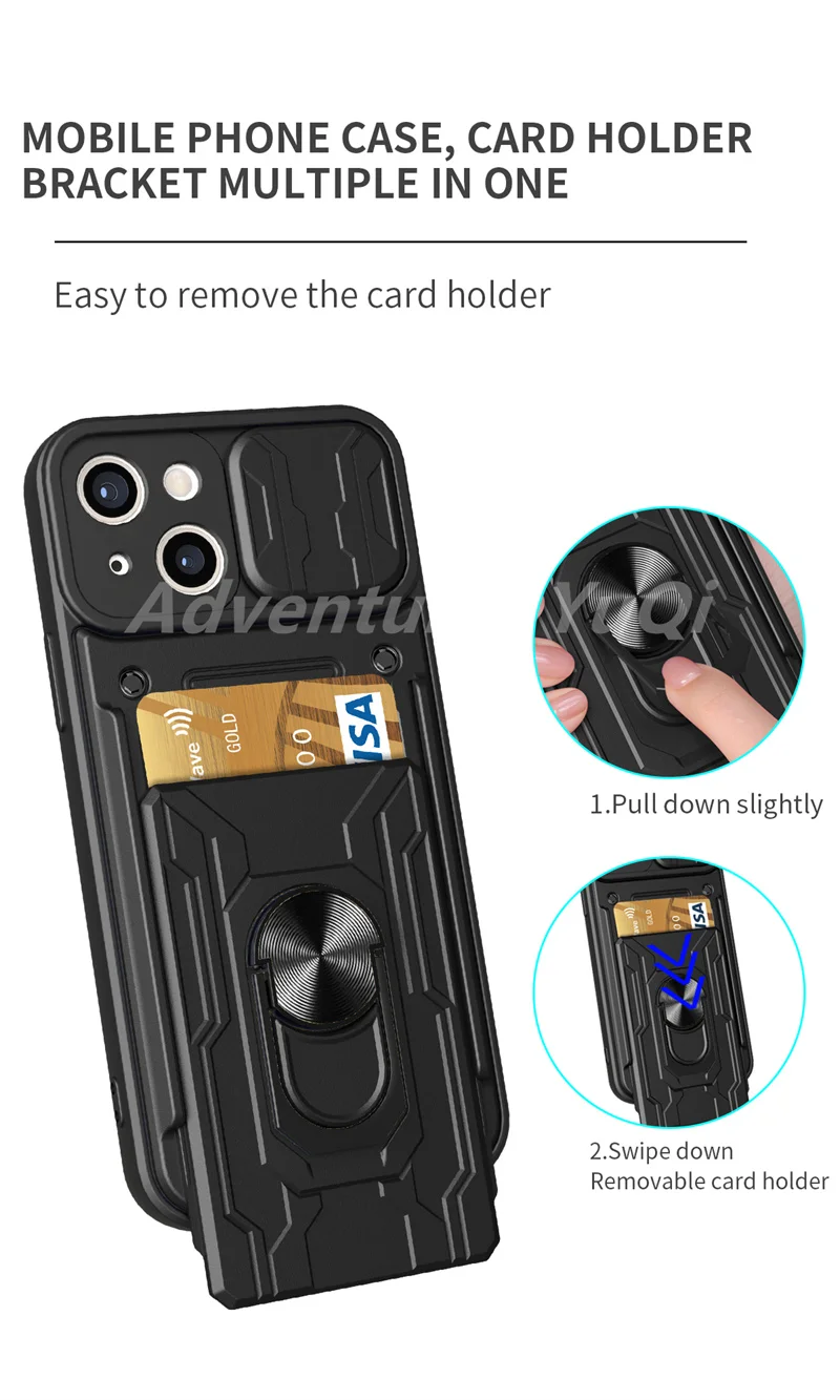 moto g7 case For iPhone 14 13 12 11 Pro Max Shockproof Case Armor Bumper Ti Gray Military-Grade Anti Drop Ring Kickstand Card pocket X XS XR moto e6 phone case