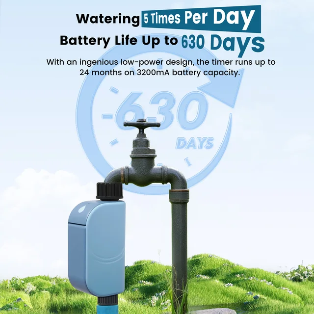 GIRIER Smart Water Timer WiFi Programmable Sprinkler Timer for Garden Hose Drip Irrigation System Support Tuya App No Hub Needed 2