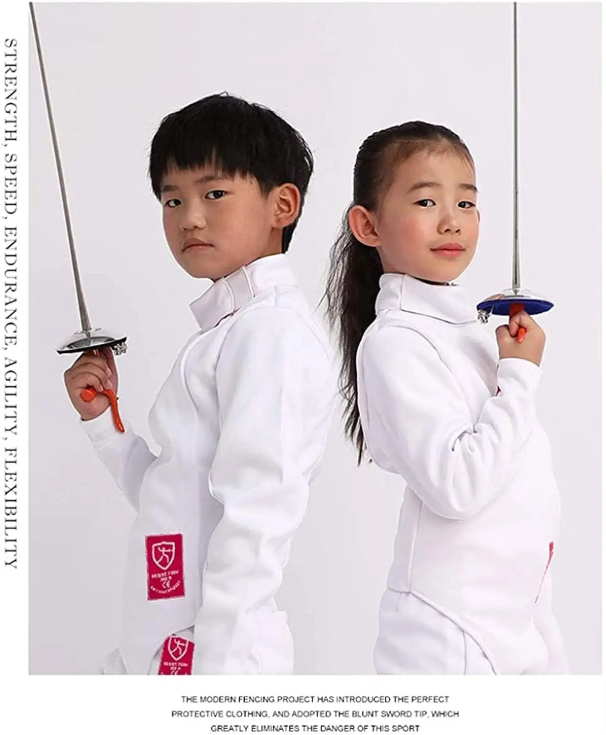 Children Adult Fencing Jacket 350N Fencing Suit Foil/Epee/Sabre Fencing Training Gears and Equipment Fencing Training