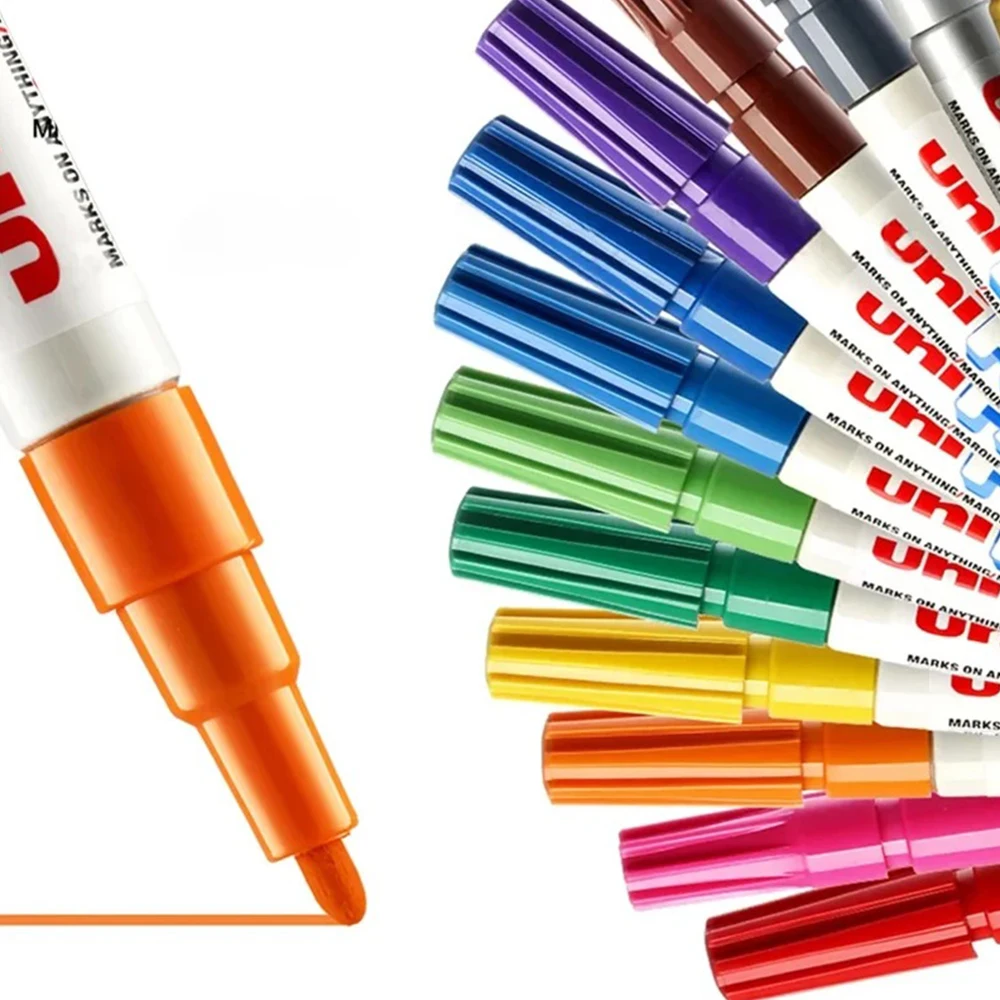 Japan UNI Paint Marker PX-21 Color Oil-based Permanent 0.8-1.2mm Tire Touch Up Painting Waterproof Graffiti Art Supplies permanent marker pen marker pens permanent marker permanent markers paint marker pen markers pen art markers paint pen art marker pen
