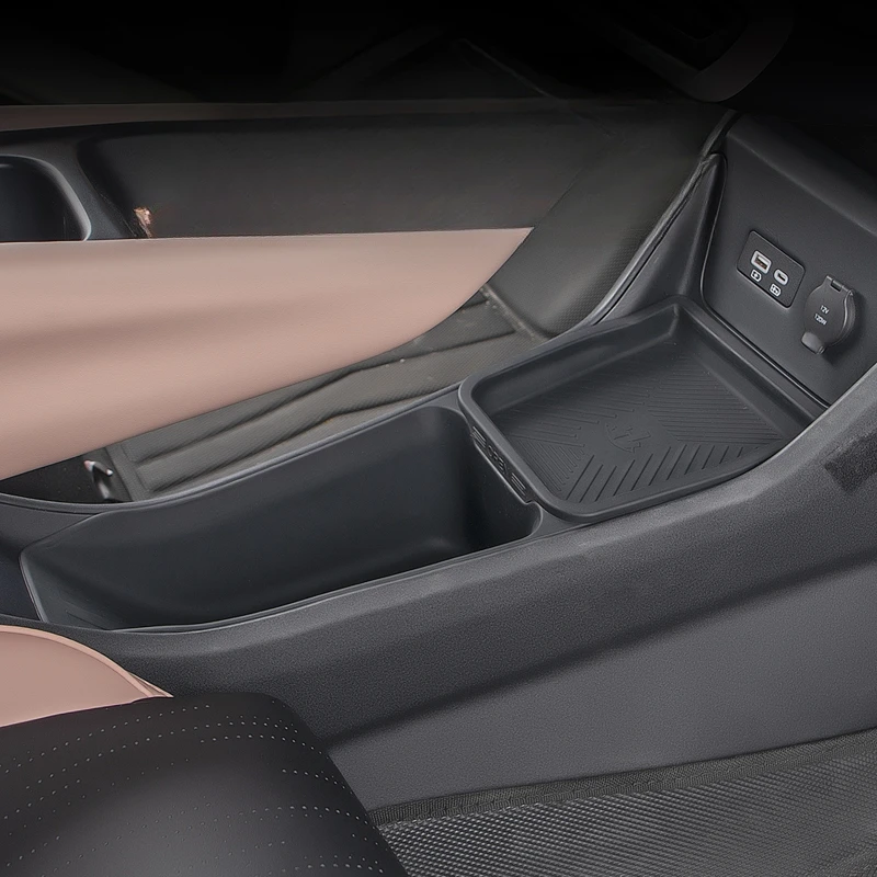 For BYD Seagull Central Control Storage Box Armrest Double Storage Box Silicone Interior Supplies Car Accessories Tools