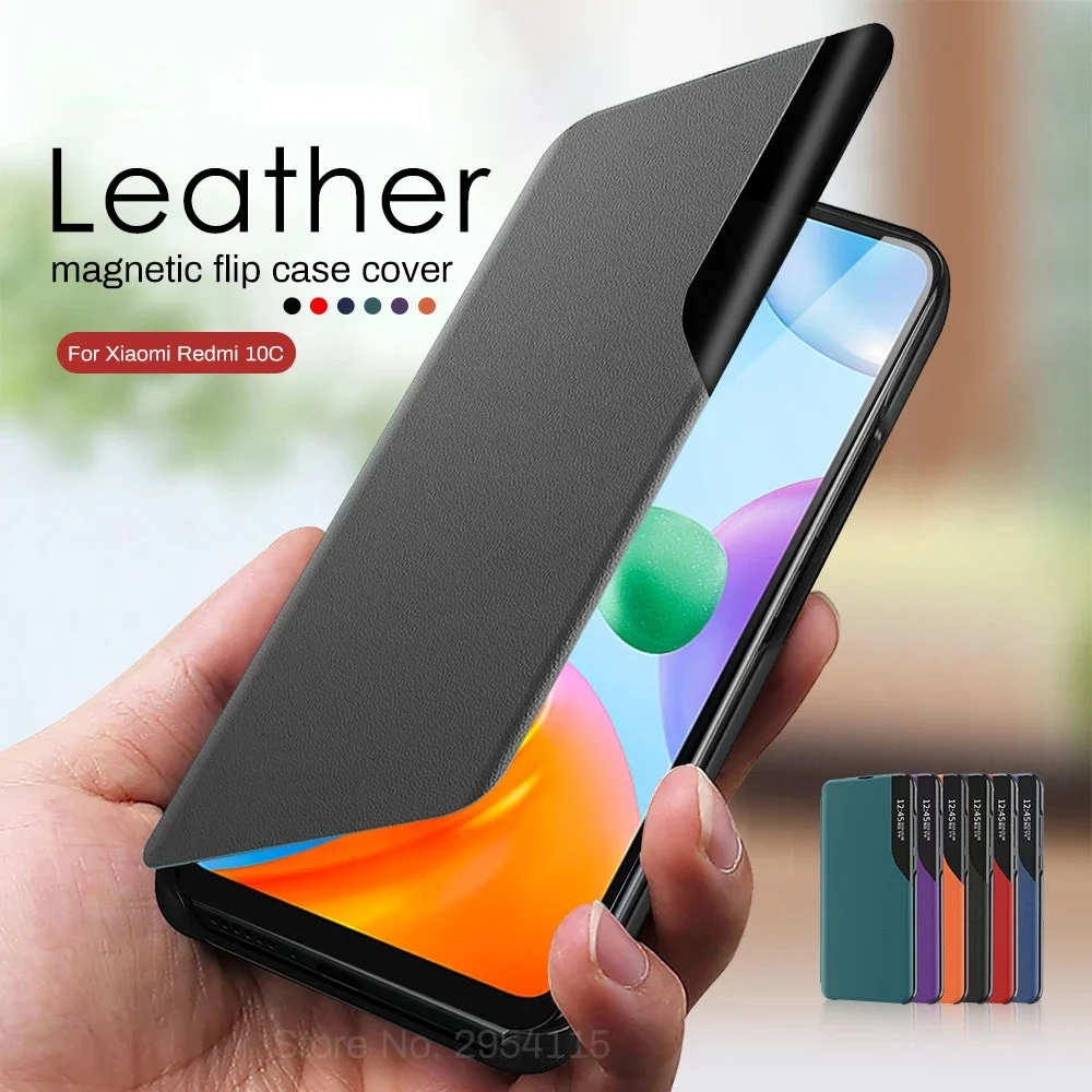 

For Xiaomi 13T 13T Pro Smart View Window Leather Case Flip Magnetic Stand Holder Cover For Redmi K60 Ultra