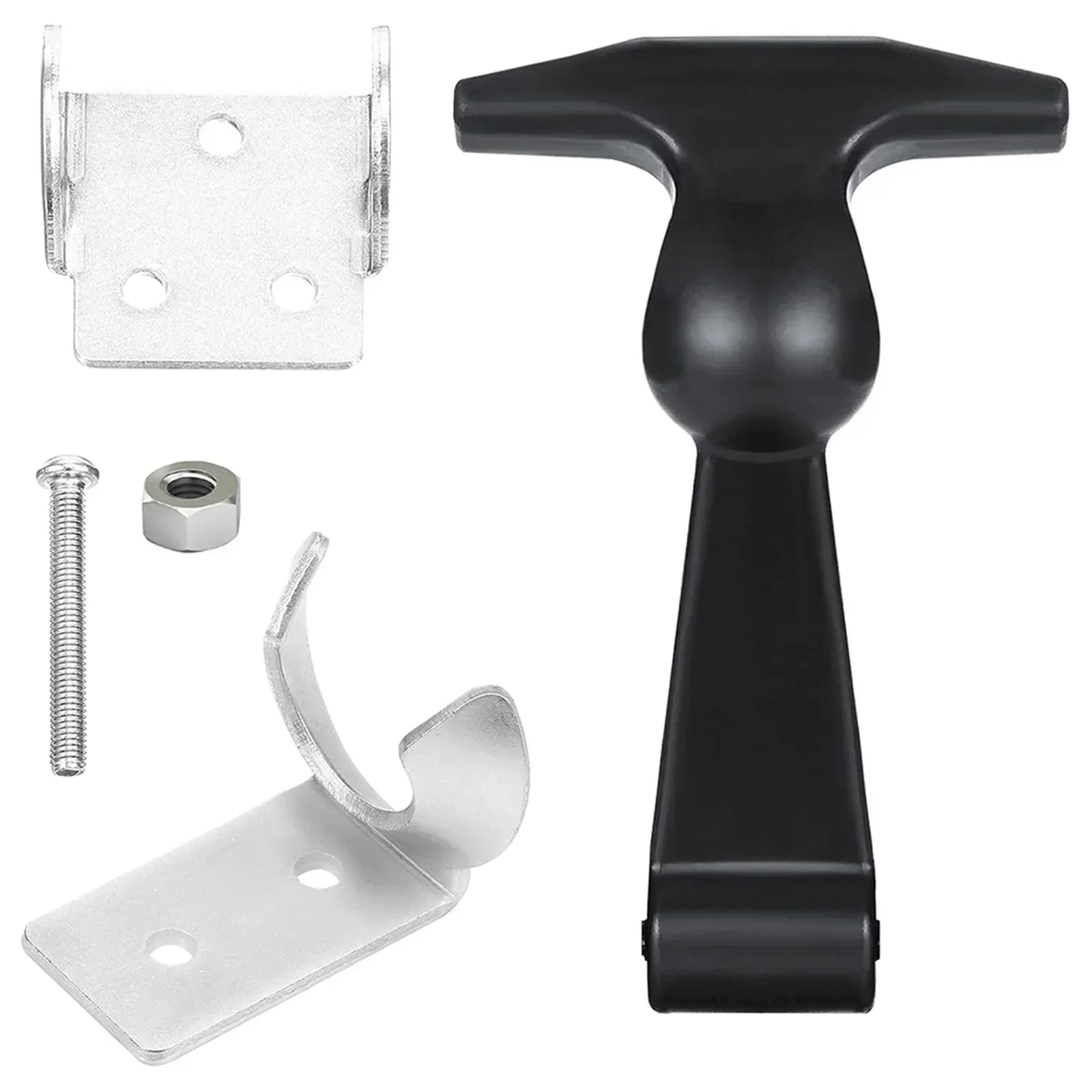 Furniture Hardware Toggle Latches Decorative Latches 1 Pcs T Handle Draw Latches Elastic Stainless Steel Rubber Hood Catch 4.7 Inch Flexible T Handle Hasp Home Improvement Building