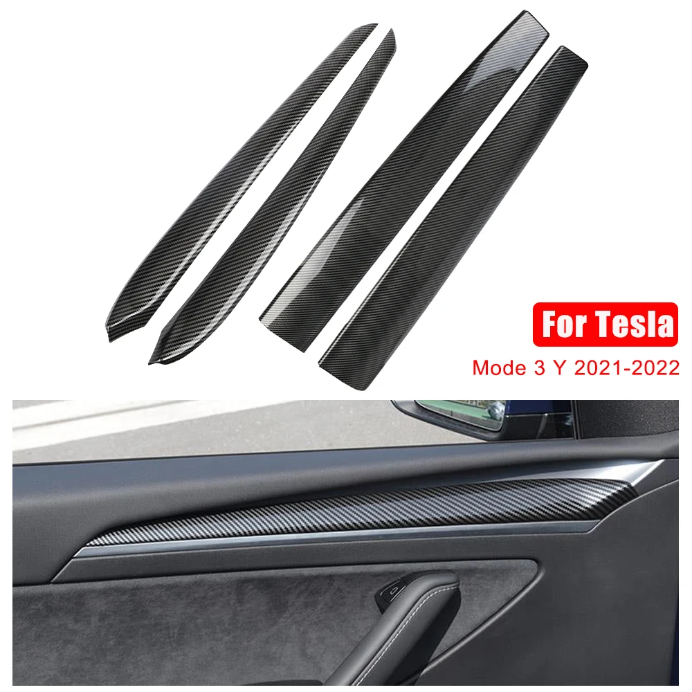 

Аксессуары для модификации, матовая черная панель приборной панели из углеродного волокна, Обшивка двери, интерьер из АБС-пластика, 2 шт.