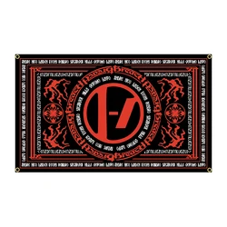 T - Twenty - One Pilots Decorative Polyester Band Flag Tapestry - Room Decor Banner - 120 x 180cm (4 Grommets)
