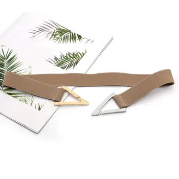 Medium Leather Belts Wide Fashion Elastic Waist Wide Buckle Dress Women Lady Belt Stretch Belt Nice Belts for Women 4