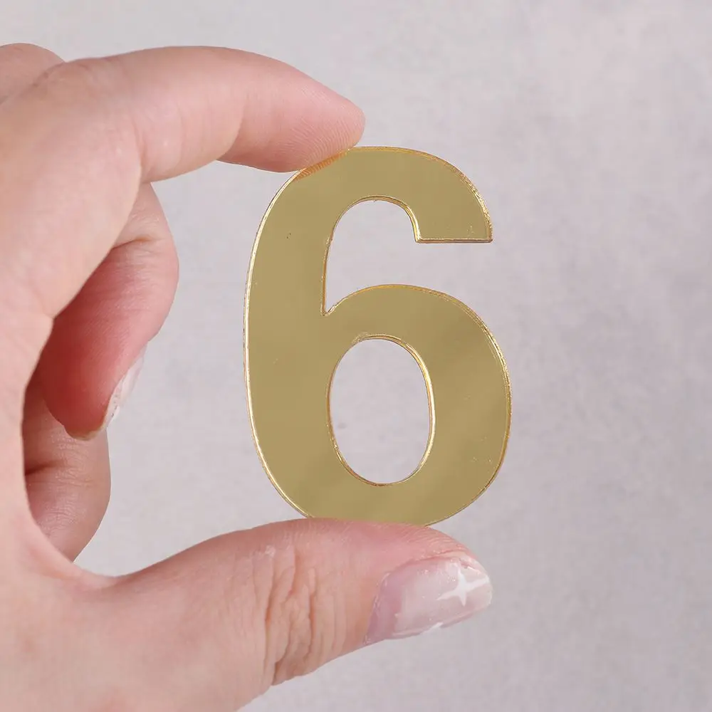 Self-adhesive Acrylic Door Numeral Plaque Digits 0 to 9 House Drawer Sign Gate Digits Hotel Home Sticker Address Door Label House Number Signs
