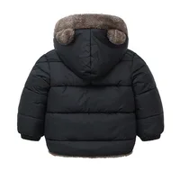 Garçons filles vestes épaisses hiver enfants rembourré polaire manteaux chauds enfants à capuche vêtements d'extérieur en coton enfants vêtements cachemire combinaison de neige 4