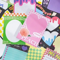 60 Sheets Ins Creative Stitching Color Pattern Memo Pad Student Diary DIY Notepad Planner Message Paper Korean School Stationery 1