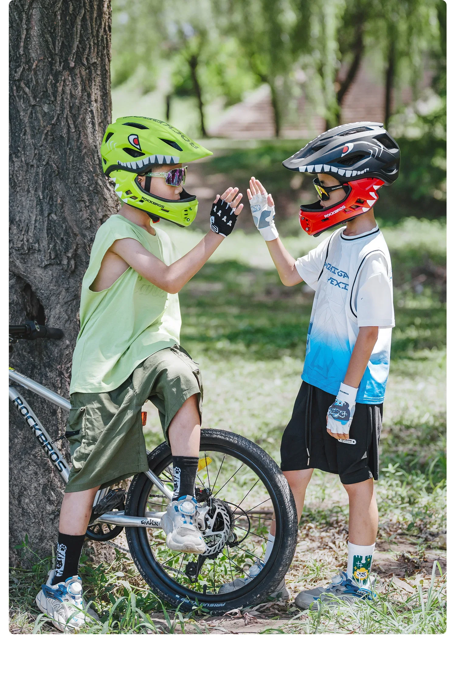 ROCKBROS Kinder-Fahrradhelme, abnehmbarer Integralhelm, leicht, verstellbar, für Radfahren, Roller, Fahrradhelm, Sicherheit – Detail 18