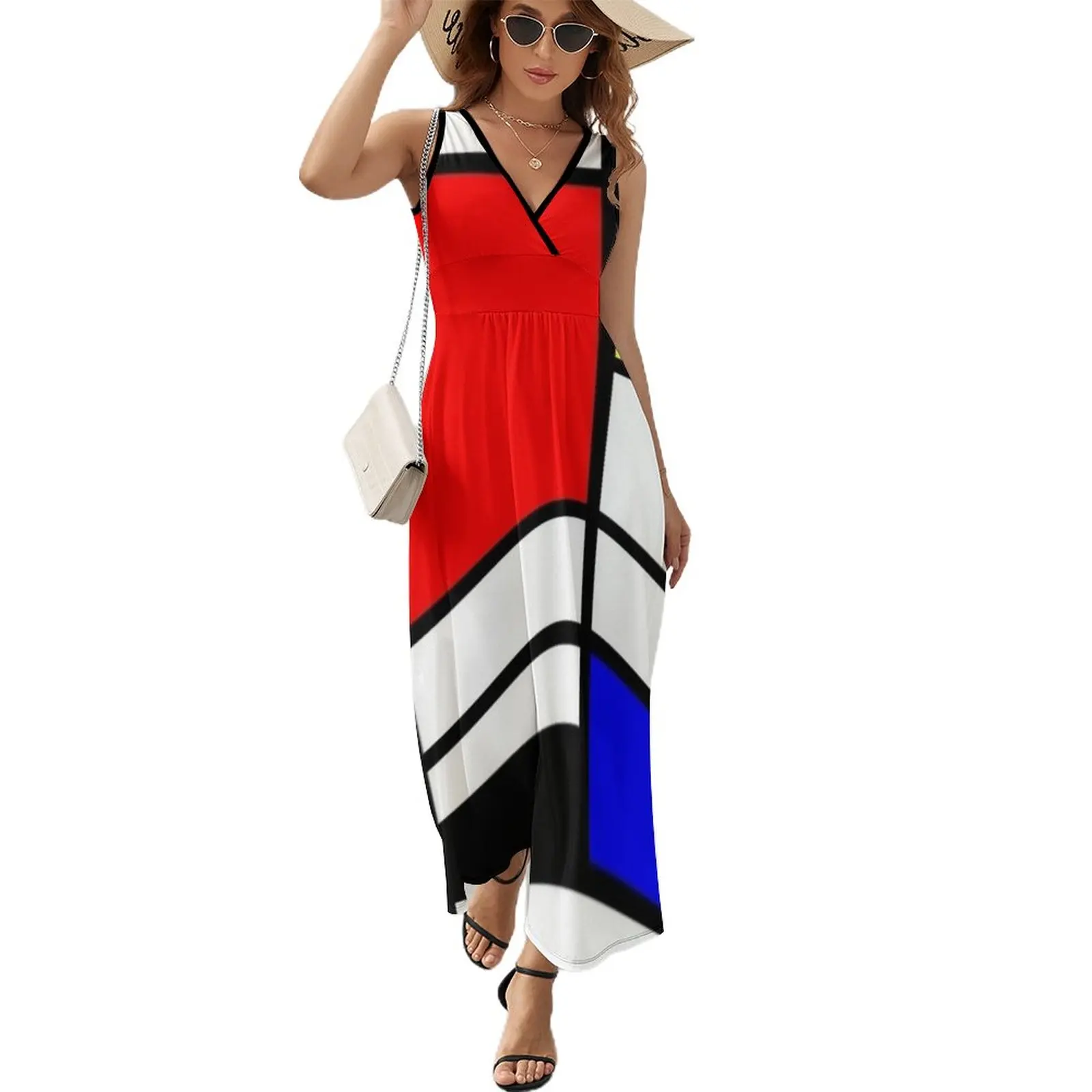 

Mondrian Minimalist Pattern Sleeveless Dress Evening dresses Dress for pregnant women beach outfits for women