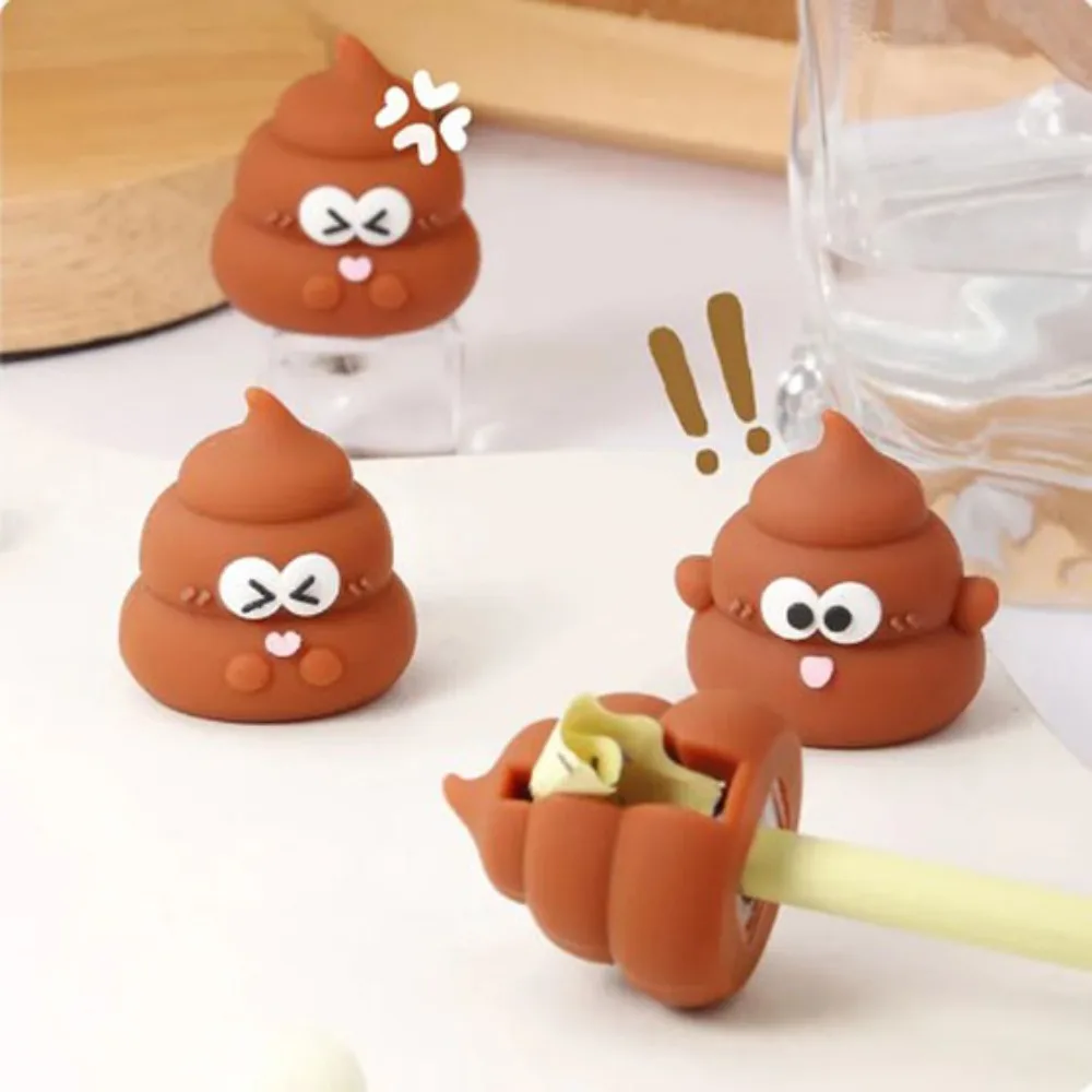 

Silicone Creative Shit Shape Pencil Sharpener Sharp Mini Single Hole Manual Pencil Cutter Children's Prizes and Gifts
