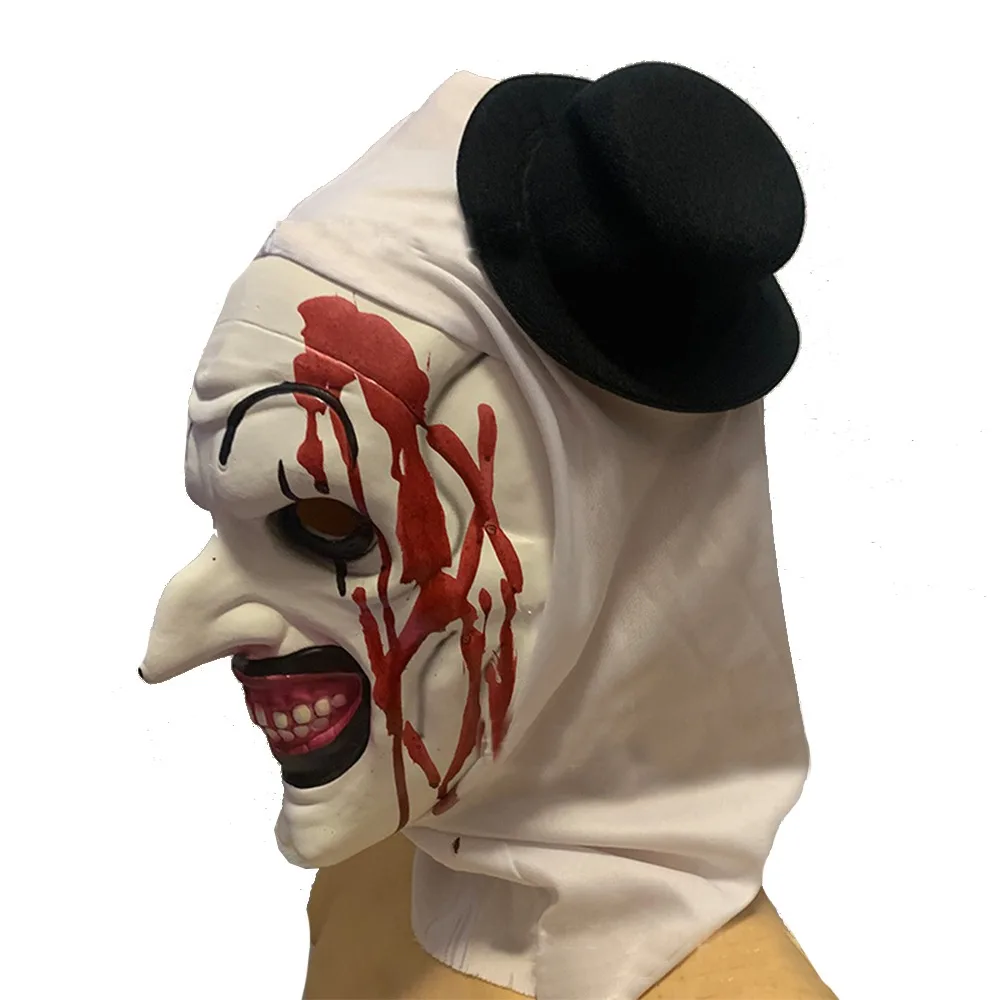 thumbnail image 1 of Disfraz de payaso aterrador de película, conjunto completo, uniforme rojo de Papá Noel para adultos, ropa de fiesta de carnaval de Halloween, juego de rol, 1 of 5