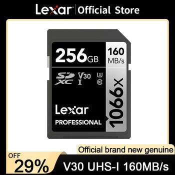 Lexar Official SD Card 1066X high speed 160MB/s 64GB 128GB 256GB SDXC UHS-I U3 4K V30 Class 10 Flash Memory Cards For camera 1