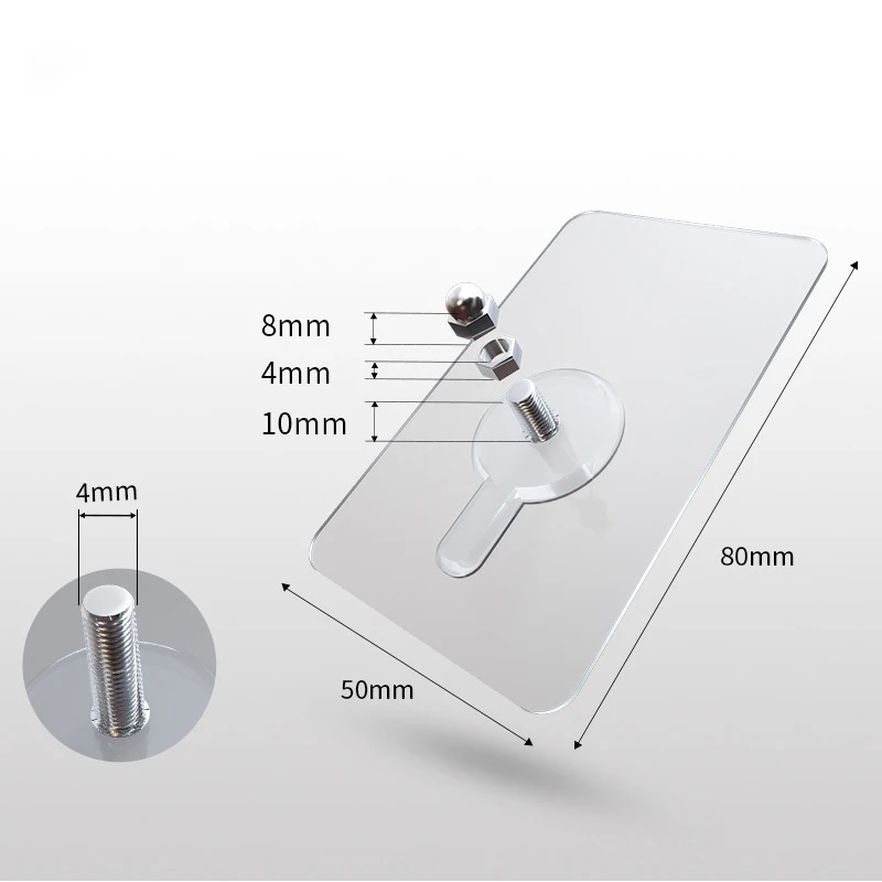 Punch Free Screws Hook Hanger Screw Free Sticker Wall Adhesive Hooks 10 pcs For Mount Wall Shelf Picture Hanging Kitchen Bathroom