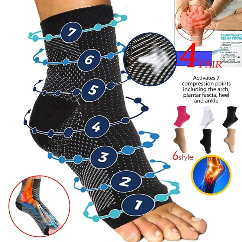 

Anti Fatigue Compression Socks Ankle Support Sleeve Sports Running Outdoor Ankle Support Socks Circulation Relieves Pain