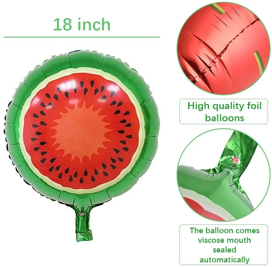 12-teiliges Obst & Gemüse Helium Ballon Set – Alufolie, Verschiedene Motive, Für Party-Deko, Geburtstag, Hochzeit