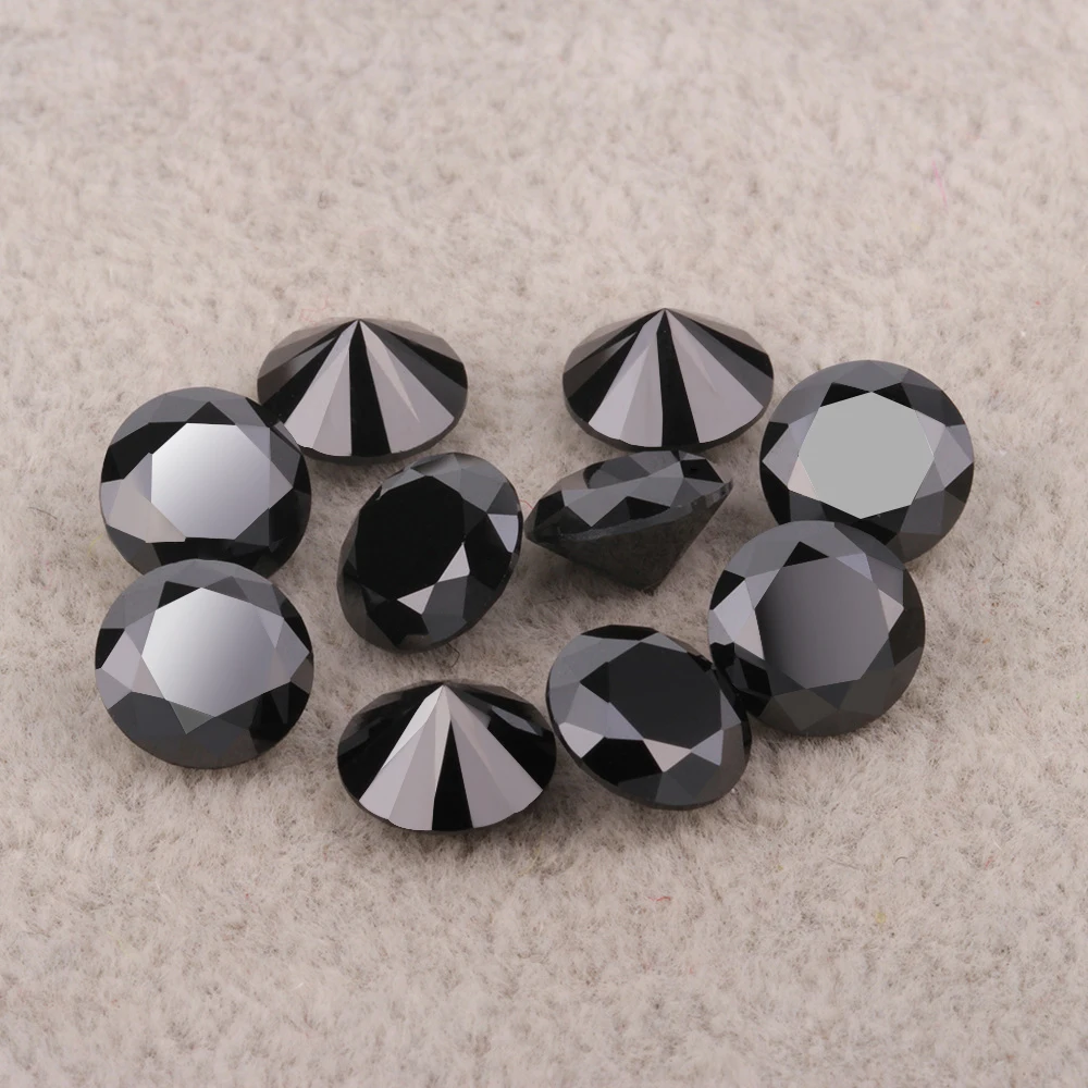 Szjinao Accurate 340PCS Small Black Moissanite Stone Loose Gems Stone Natural Pass Diamond Tester beads For Jewelry Making bulk