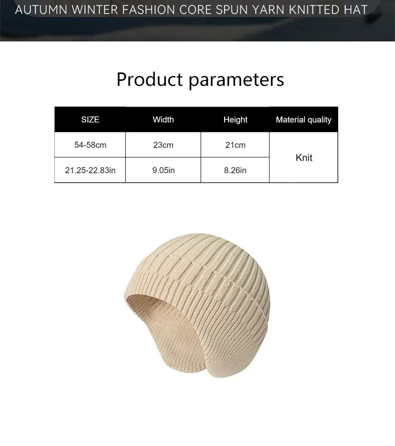Winter Männer und Frauen Gestrickte Woolen Mode Im Freien Einfarbig Verdickt Warme Ohr Schutz Reiten Kalten Abdeckung Hut_voghion.com